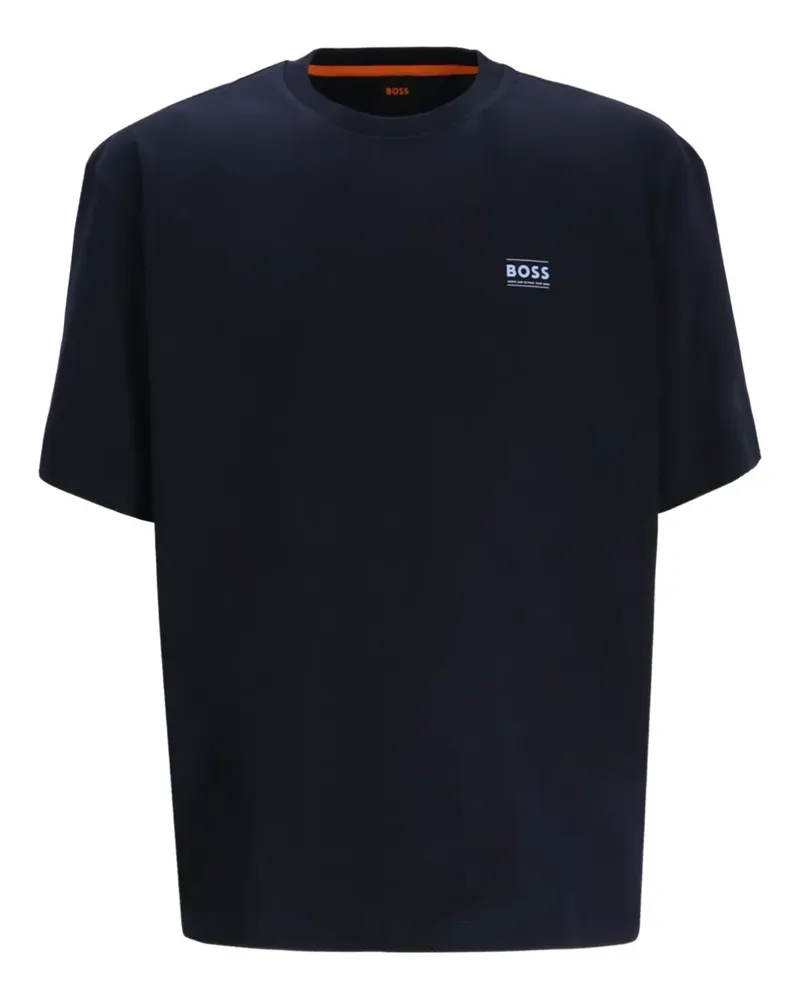HUGO BOSS T-Shirt mit Logo-Stickerei - Schwarz Schwarz