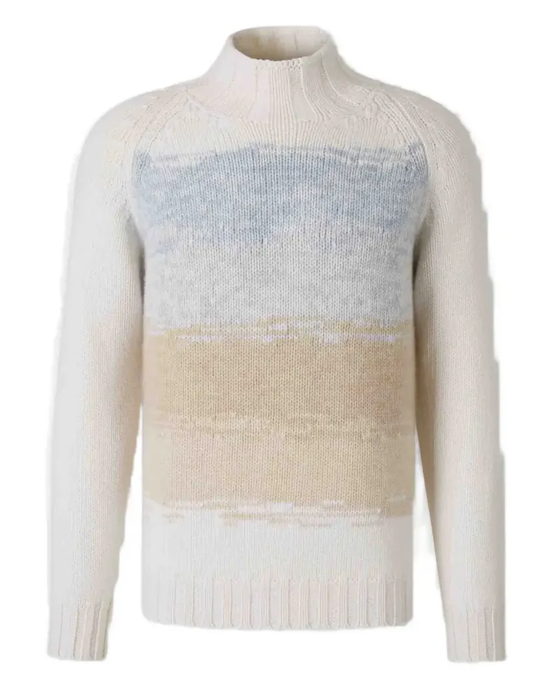 Fedeli turtleneck ribbed sweater - Weiß Weiß