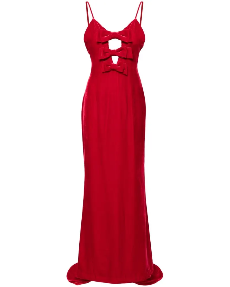 Alessandra Rich Abendkleid mit Schleife - Rot Rot