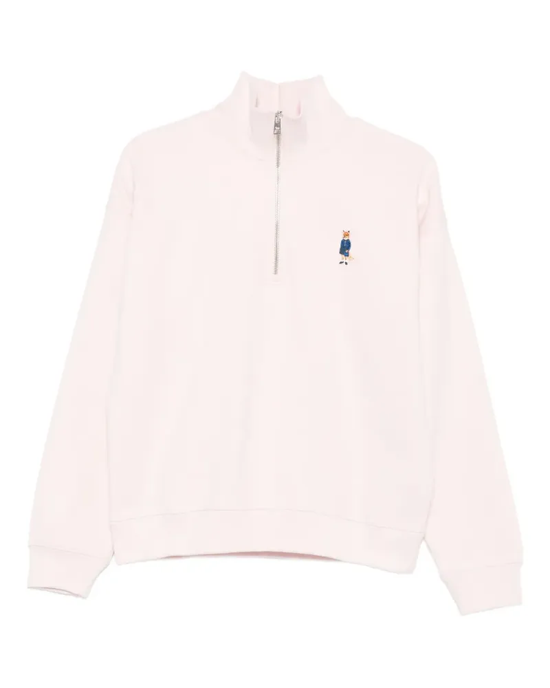 Kitsuné Sweatshirt mit Logo-Stickerei - Rosa Rosa