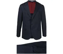 Einreihiger Twill-Anzug - Blau