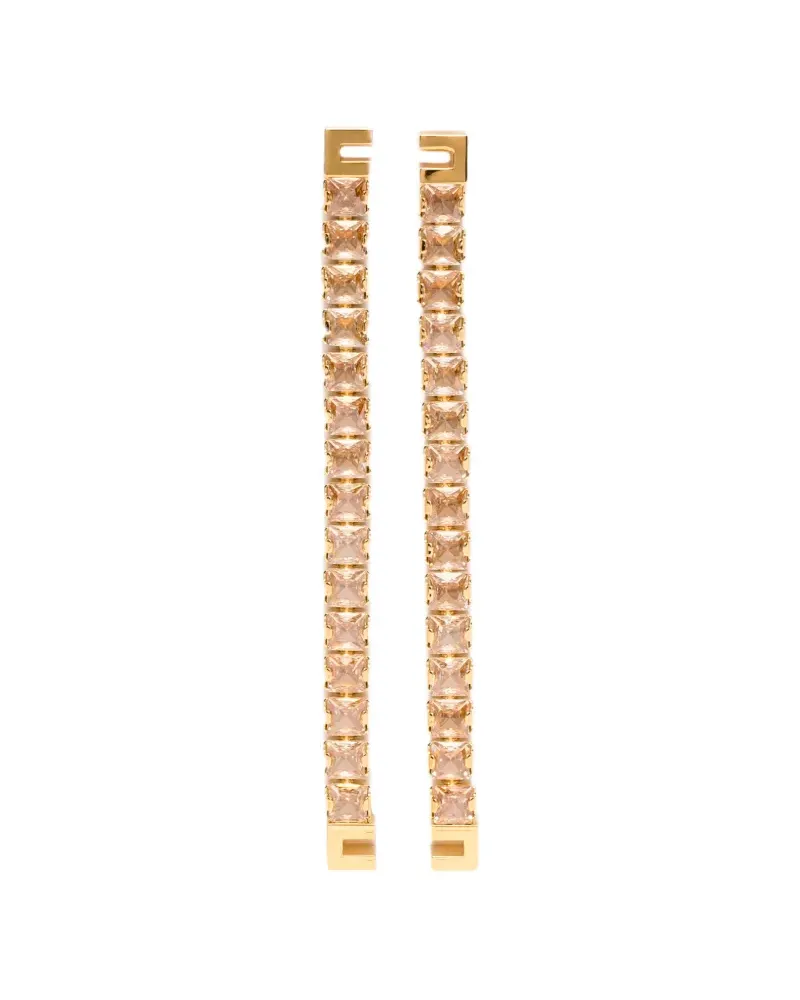 Elisabetta Franchi Ohrringe mit Logo-Schild - Gold Gold