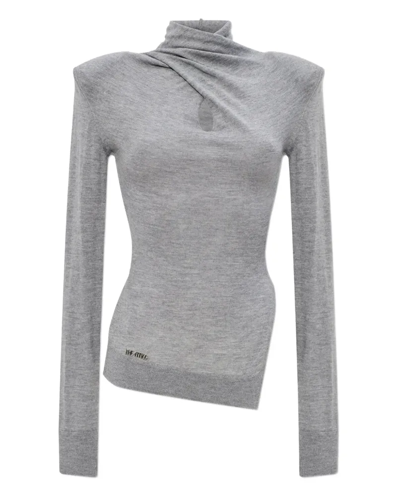 ATTICO Fein gestricktes Oberteil mit Knoten - Grau Grau