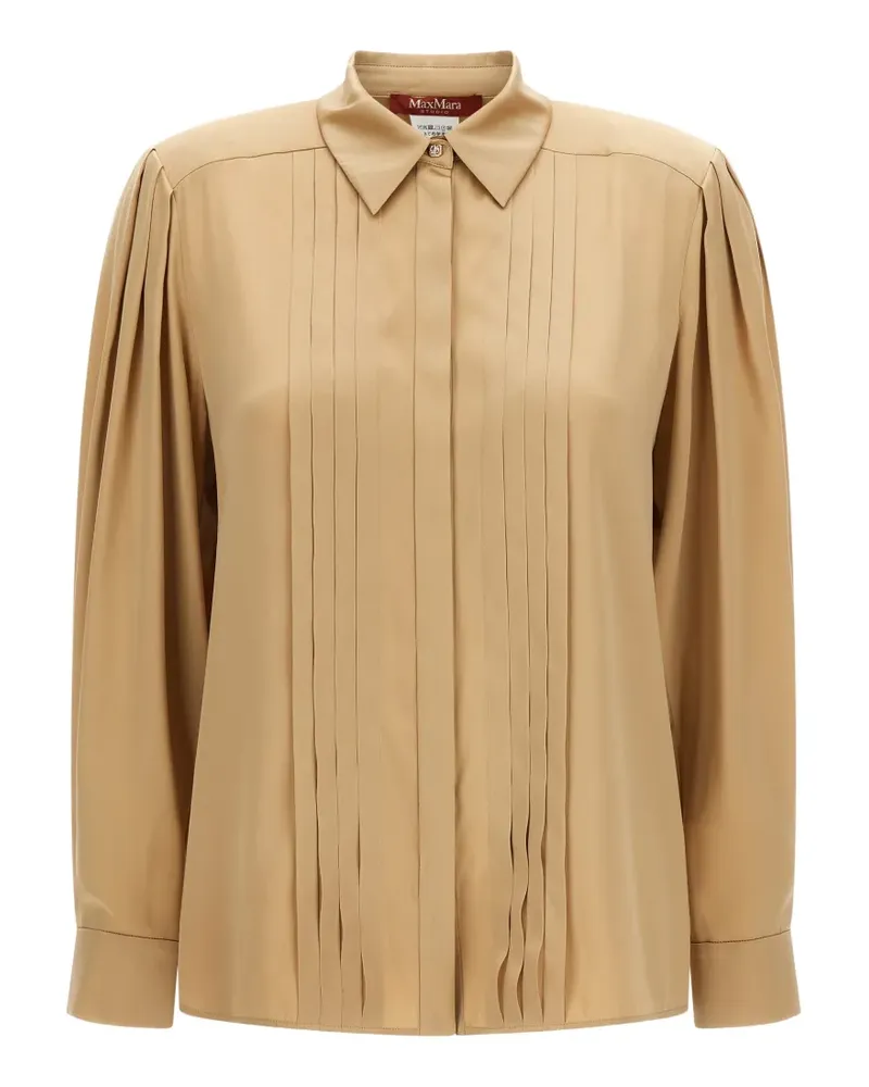 Max Mara Vongola Hemd mit Falten - Nude Nude
