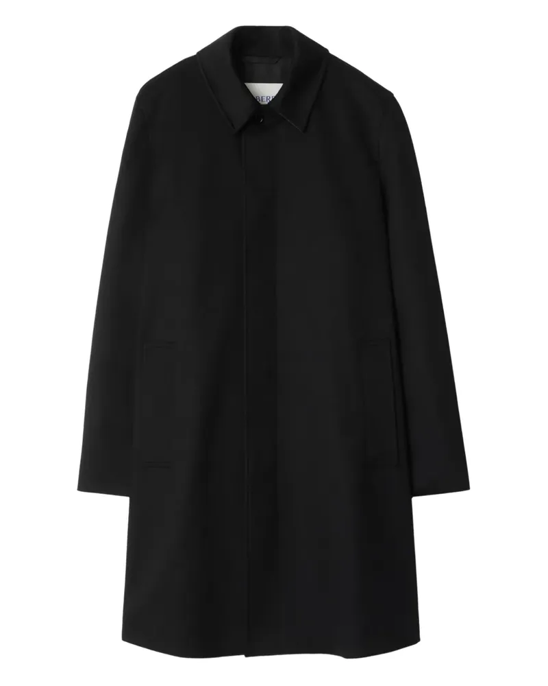 Burberry Einreihiger Mantel - Schwarz Schwarz
