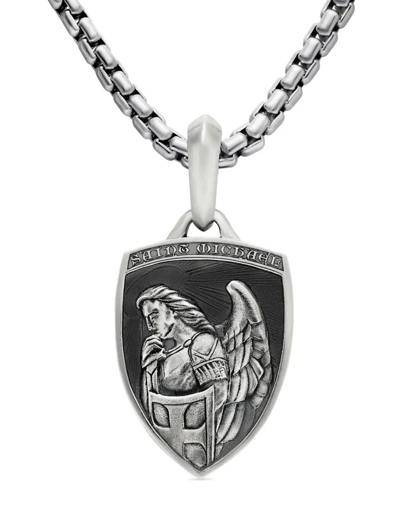 David Yurman St. Michael Sterlingsilber-Amulett 26mm Silber