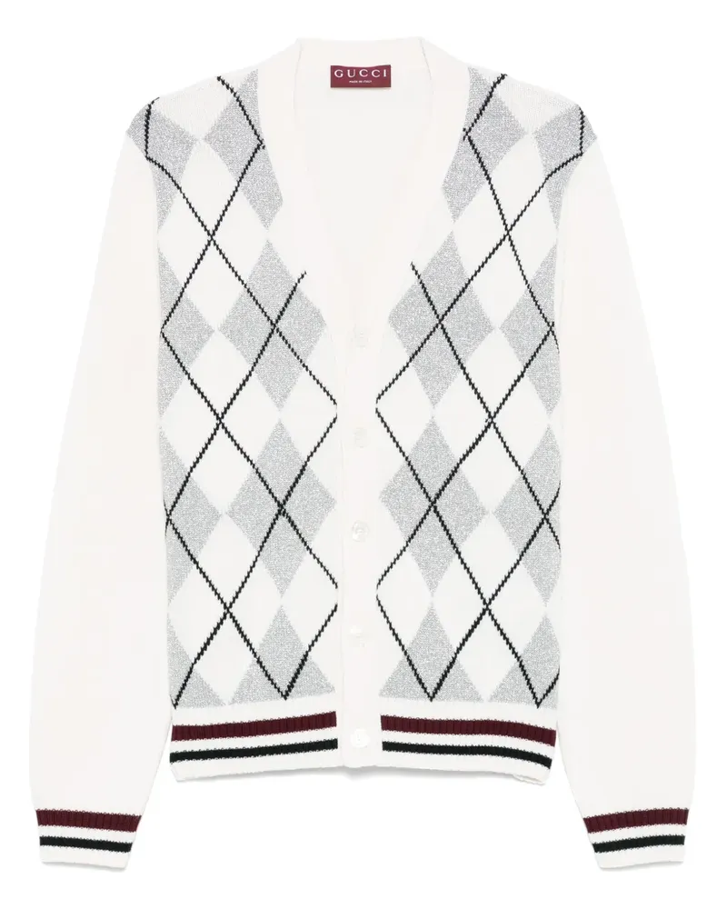 Gucci Wollcardigan mit Argyle-Muster - Nude Nude