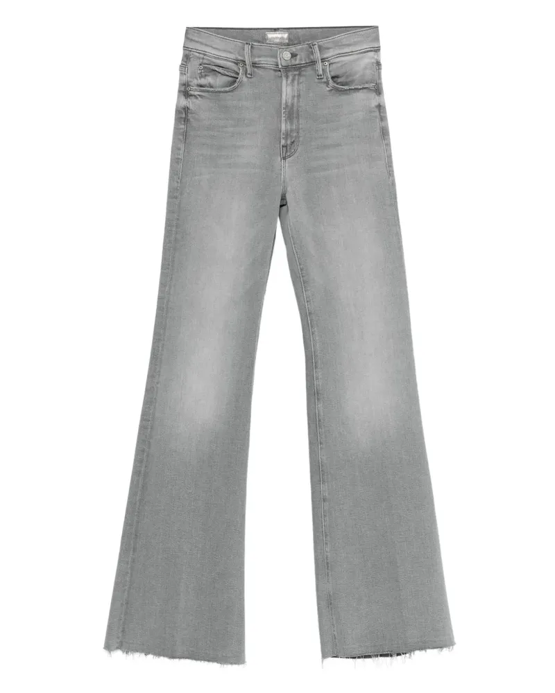 Mother Schlagjeans mit ausgefranstem Saum - Grau Grau