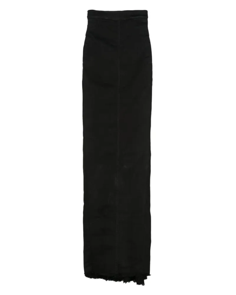 Rick Owens Dirt Pillar Maxirock aus Denim - Schwarz Schwarz