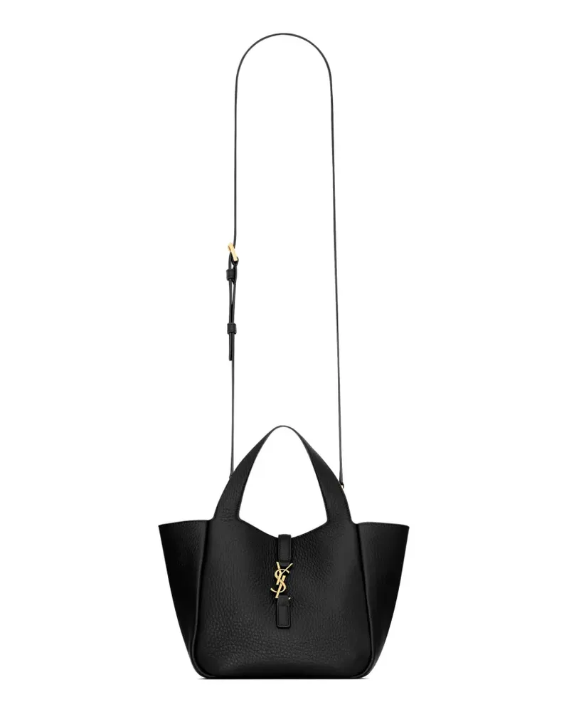 Saint Laurent mini Le 5 À 7 Bea grained leather tote bag - Schwarz Schwarz