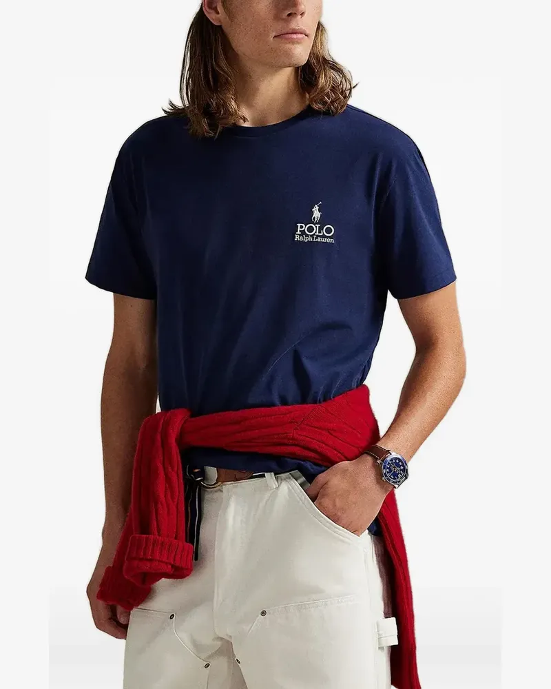Ralph Lauren T-Shirt mit Logo-Stickerei - Blau Blau
