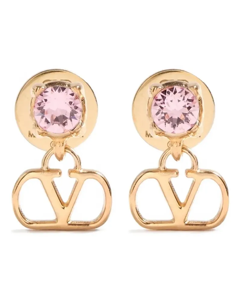Valentino Garavani VLogo Signature Ohrringe aus Metall und Swarovski® Kristallen - Gold Gold