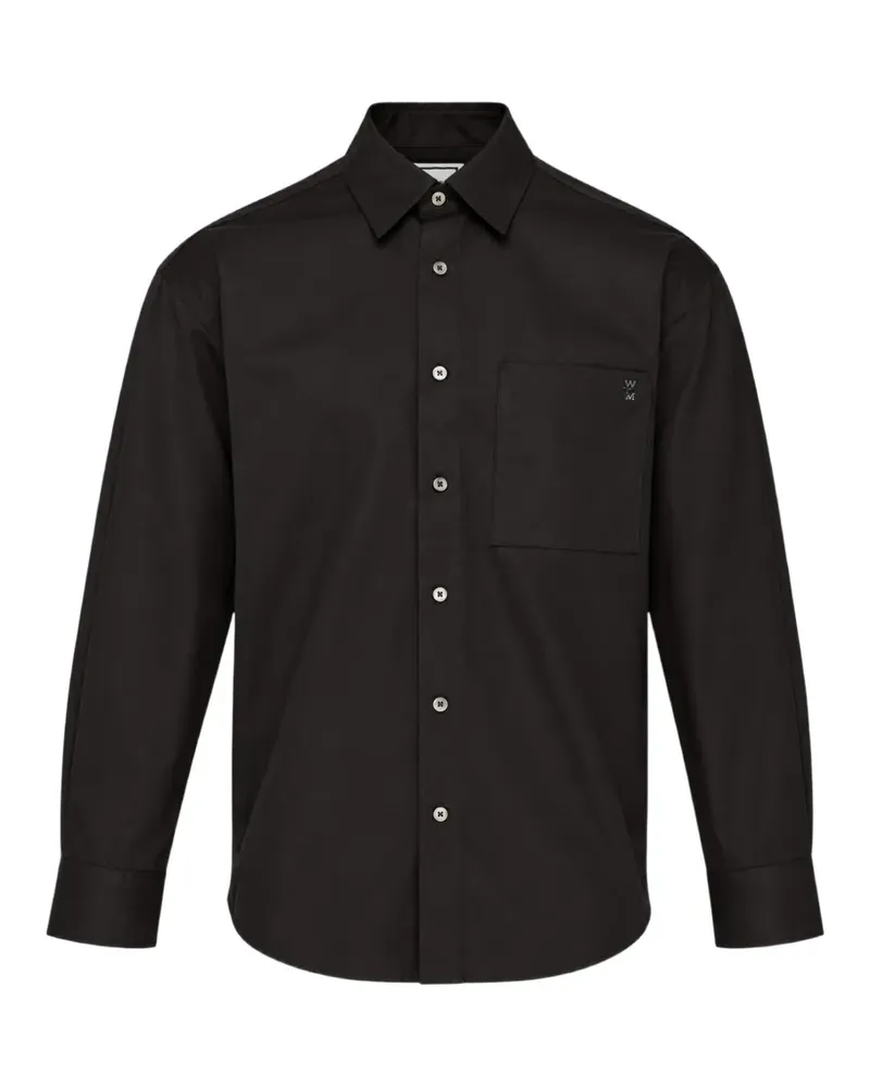 Wooyoungmi logo-embroidered shirt - Schwarz Schwarz