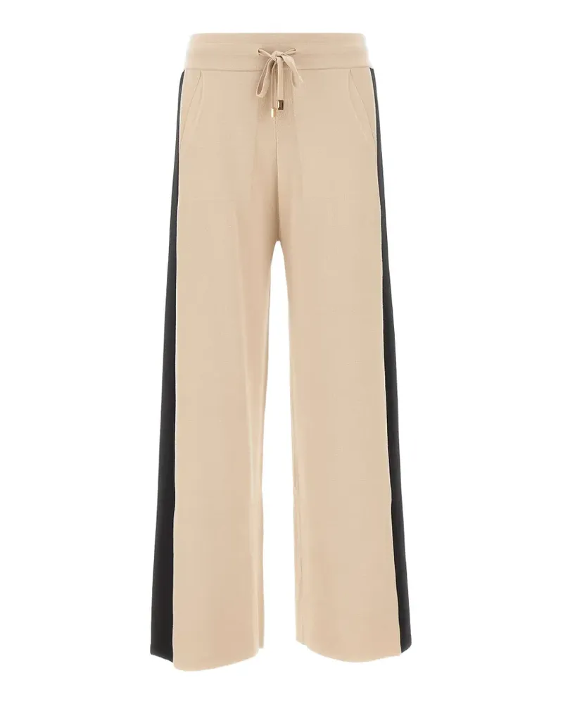 Elena Mirò side-stripe wide-leg trousers - Nude Nude