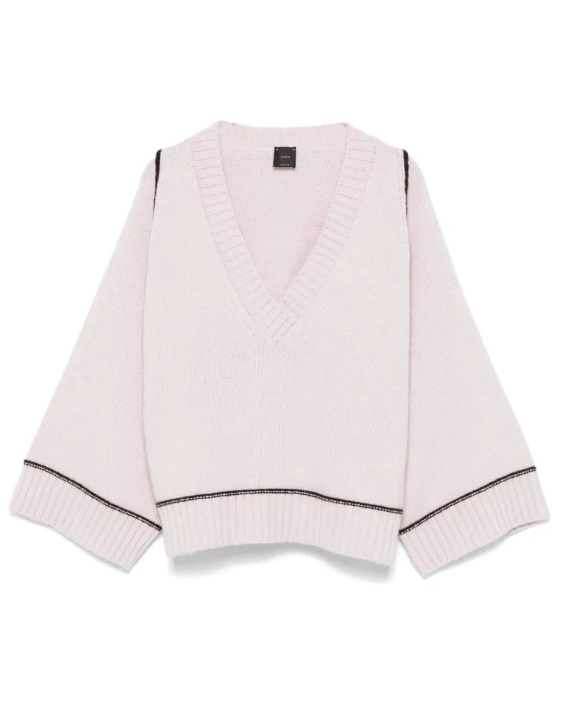 Pinko Pullover mit Paspelierung - Rosa Rosa