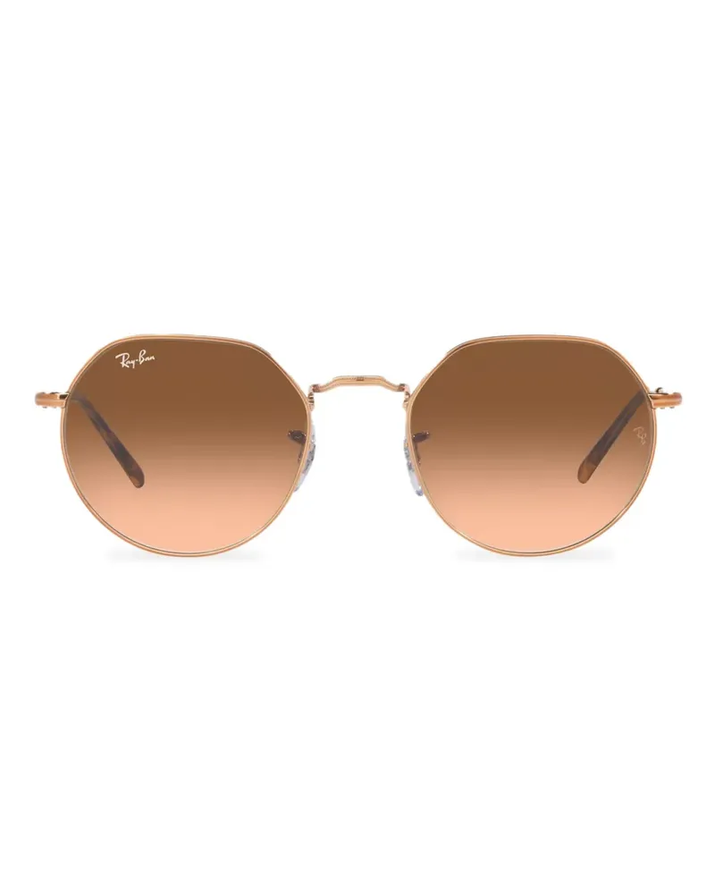 Ray Ban Jack Sonnenbrille mit rundem Gestell - Gold Gold