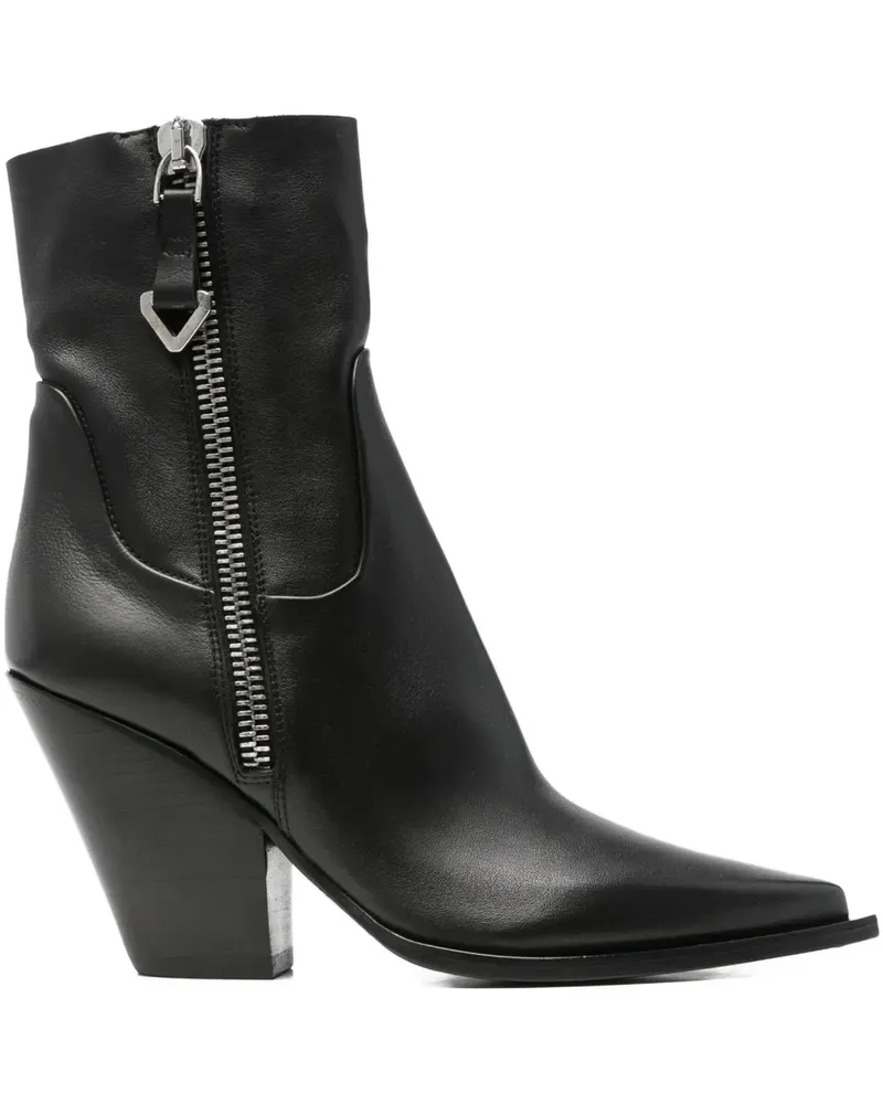 Elena Iachi 90mm pointed-toe ankle boots - Schwarz Schwarz