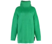 Pulloverkleid aus gebürstetem Mohair - Grün