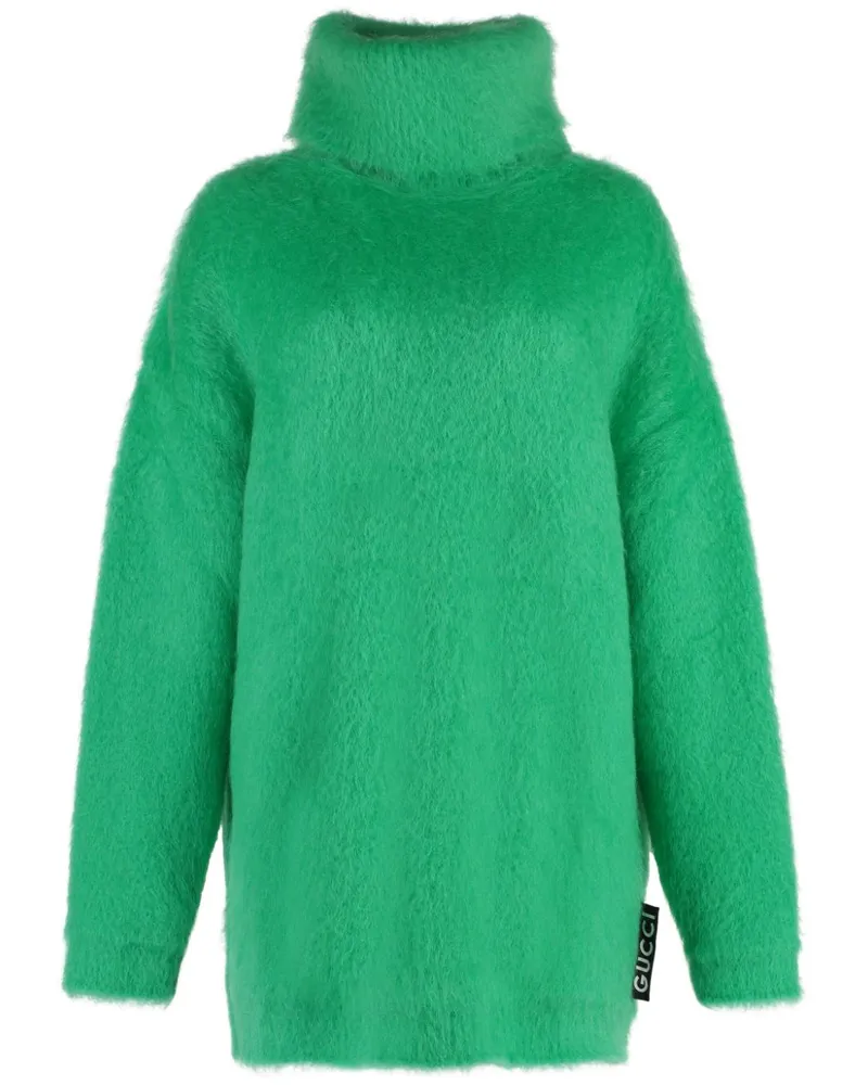 Gucci Pulloverkleid aus gebürstetem Mohair - Grün Grün