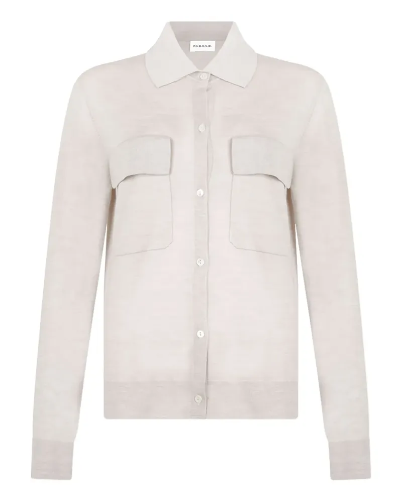 P.A.R.O.S.H. P.A.R.O H. Geknöpfter Cardigan mit aufgesetzten Taschen - Nude Nude