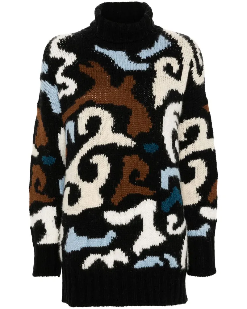 Ermanno Scervino patterned-intarsia Pullover Schwarz