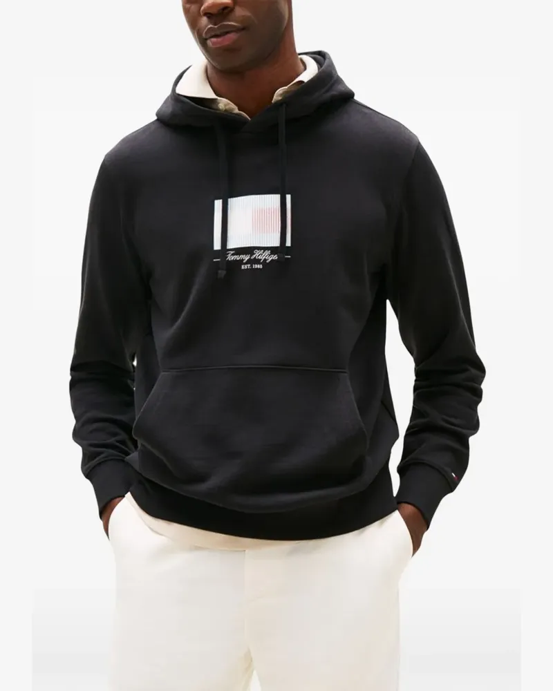 Tommy Hilfiger logo-print hoodie - Schwarz Schwarz