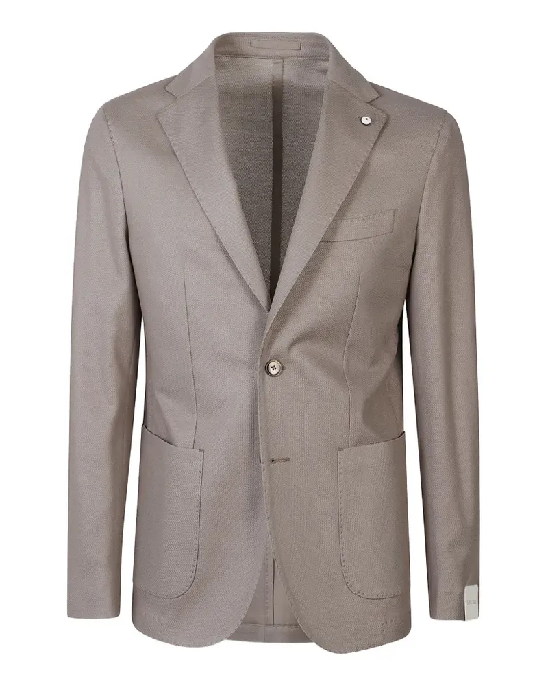 Luigi Bianchi Mantova Strukturierter Jack Blazer - Nude Nude