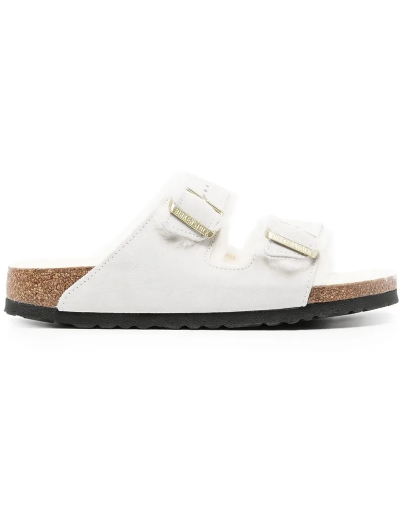 Birkenstock Arizona shearling-lined leather sandals - Weiß Weiß