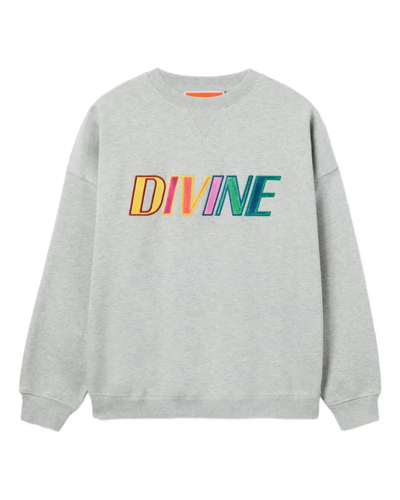 La DoubleJ Off Court Sweatshirt mit Divine-Stickerei - Grau Grau