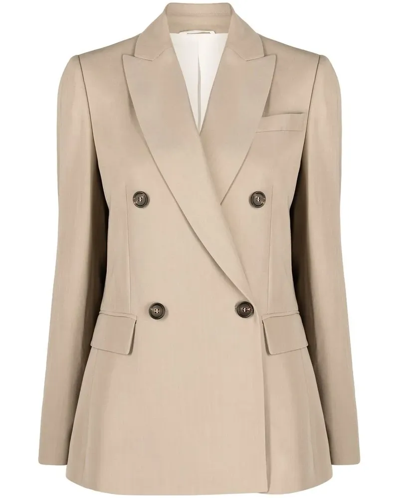Brunello Cucinelli Doppelreihiger Blazer - Nude Nude