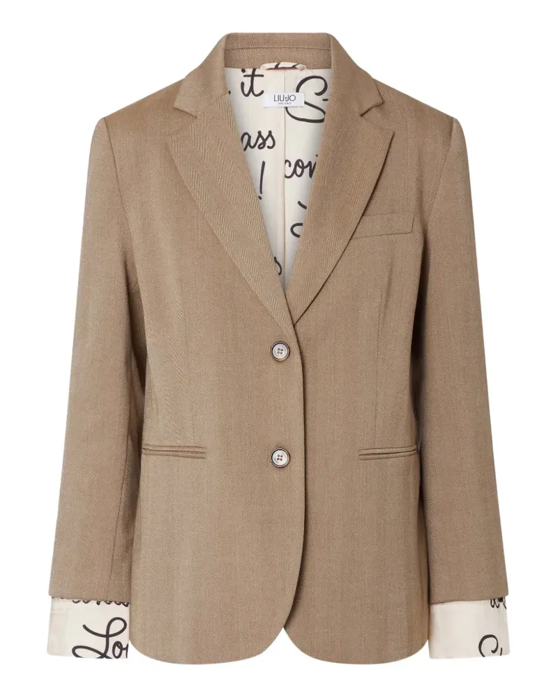 Liu Jo herringbone fabric blazer - Nude Nude