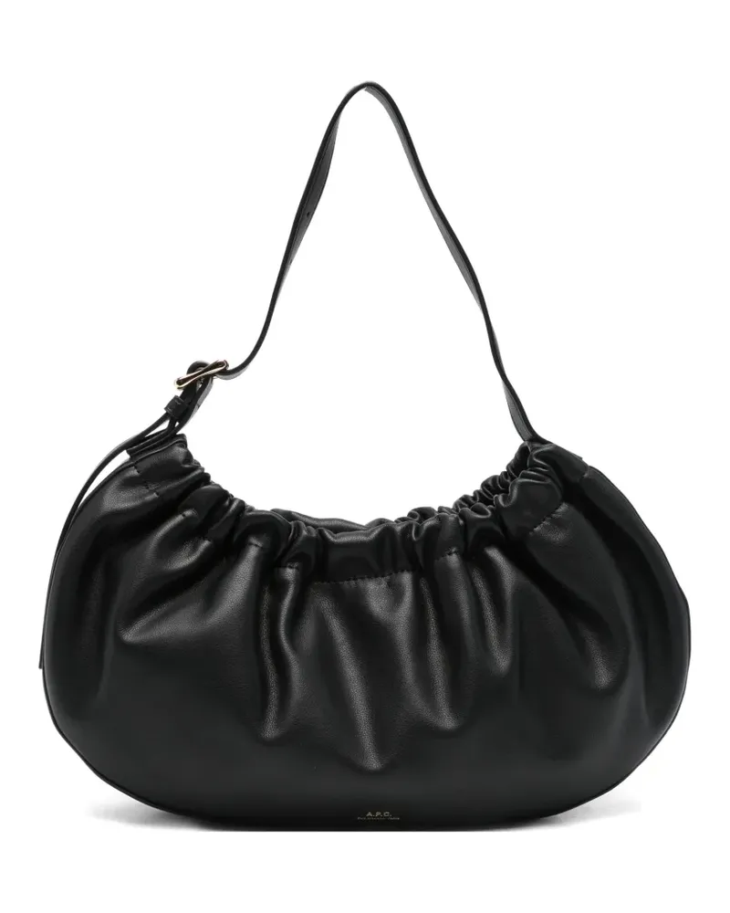 A.P.C. gathered buckle shoulder bag - Schwarz Schwarz
