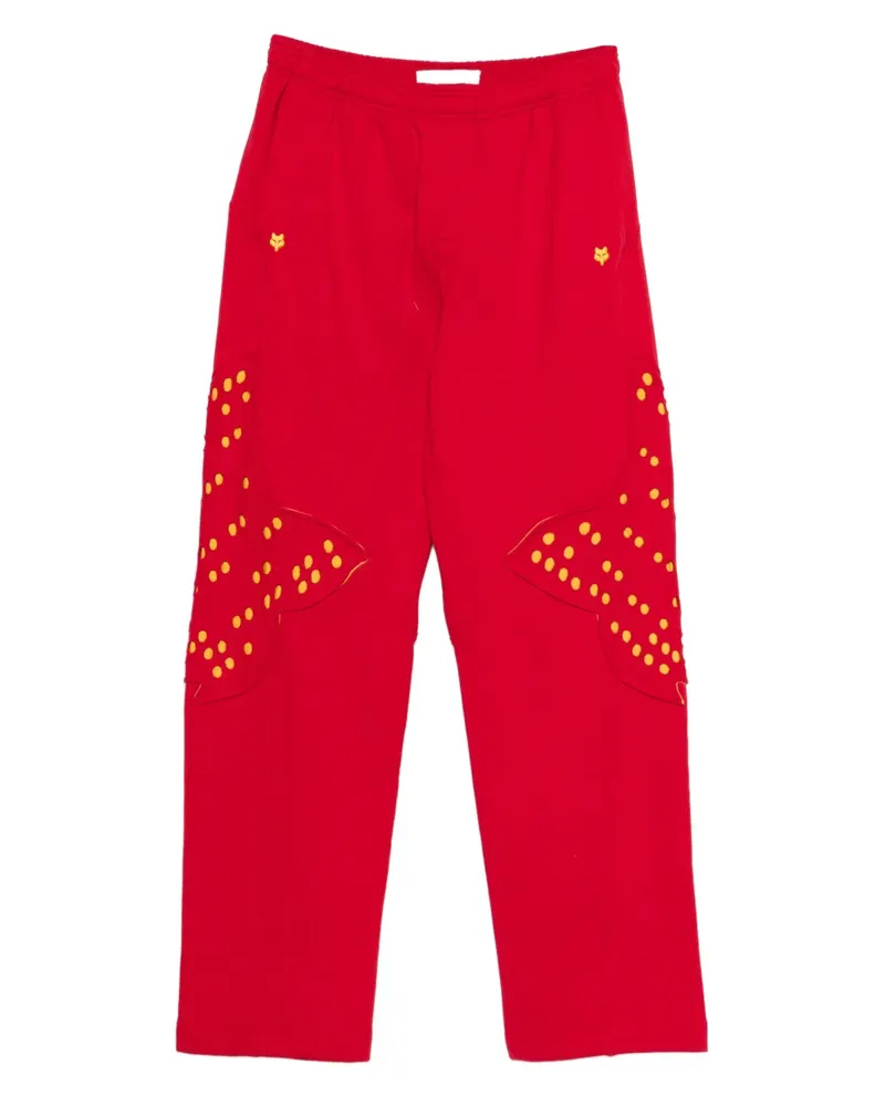 KIKO KOSTADINOV x Fox Lab Jogginghose aus perforiertem Fleece - Rot Rot