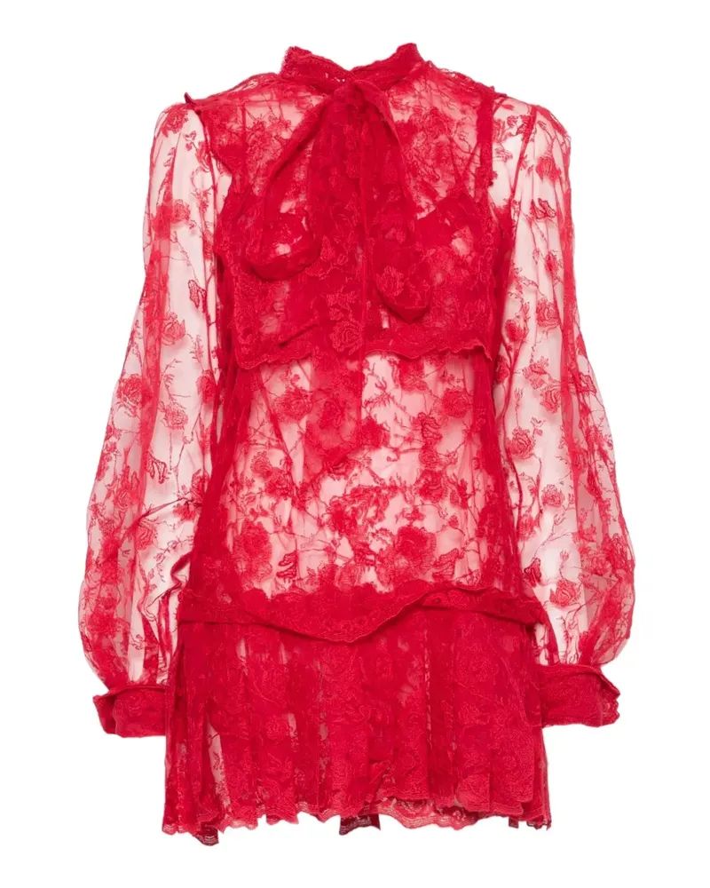 Ermanno Scervino Minikleid-Set mit Schleife - Rot Rot