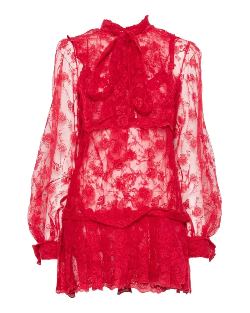 Ermanno Scervino Minikleid-Set mit Schleife - Rot Rot