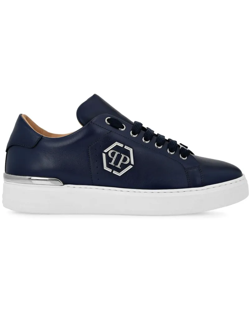 Philipp Plein Sneakers mit Logo-Schild - Blau Blau