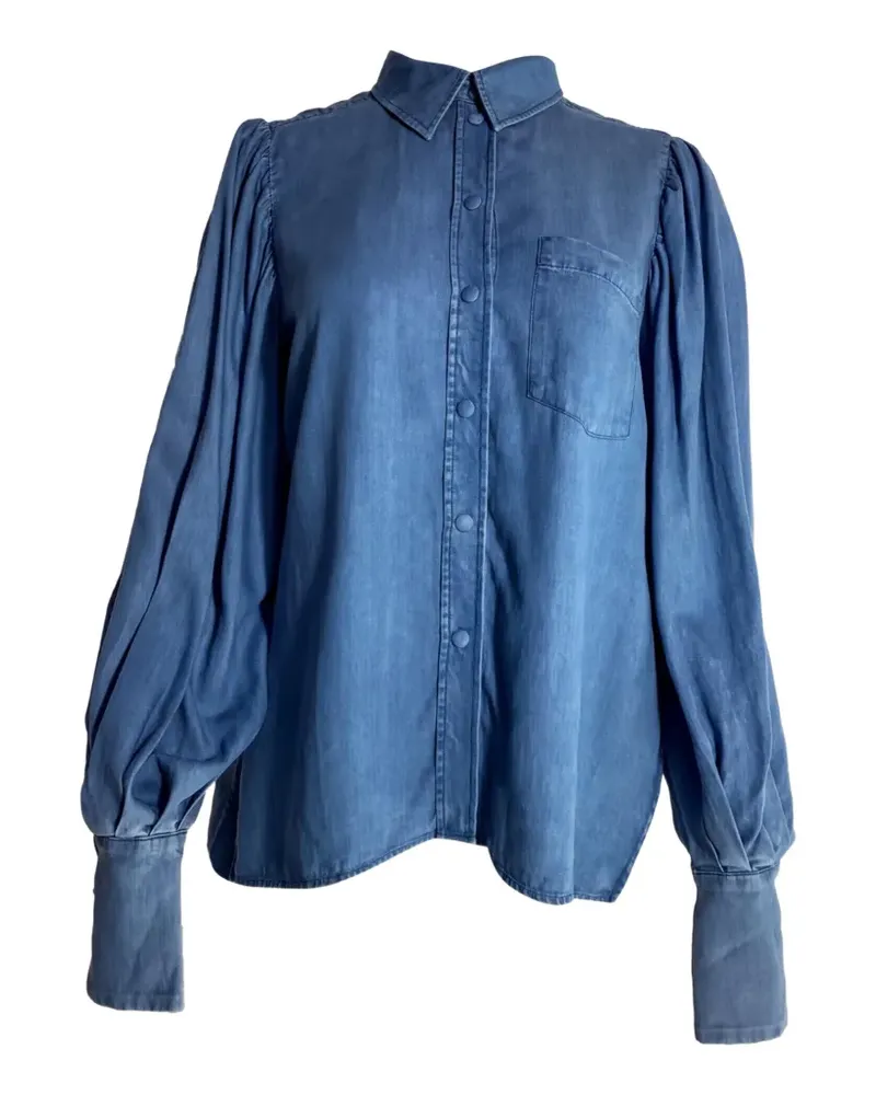 Mother of Pearl Hemd mit Bischofsärmeln - Blau Blau
