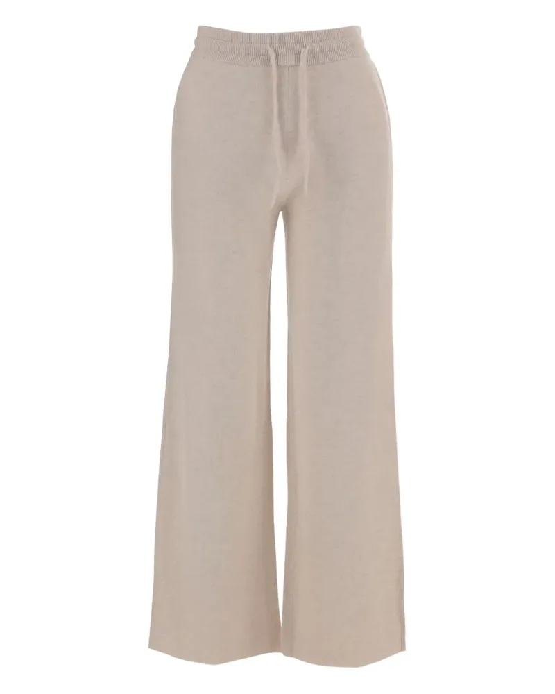 arch4 cashmere elasticated waist palazzo pants - Nude Nude