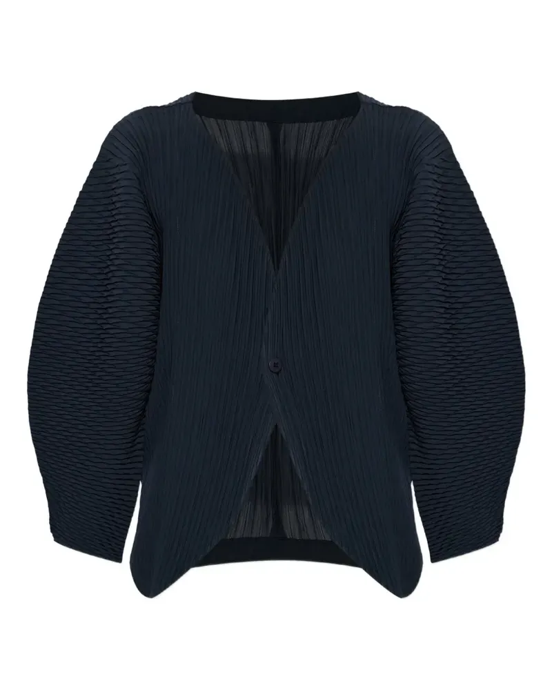 Issey Miyake pleated cardigan - Blau Blau