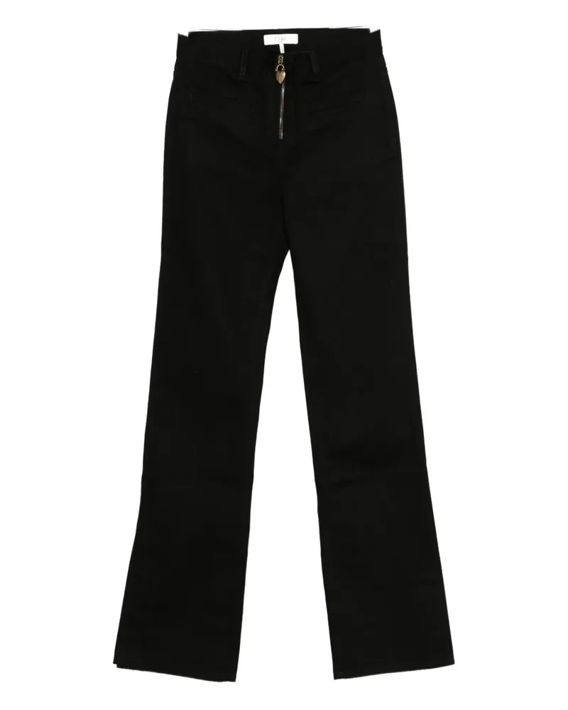 Chloé zip-up straight leg trousers - Schwarz Schwarz
