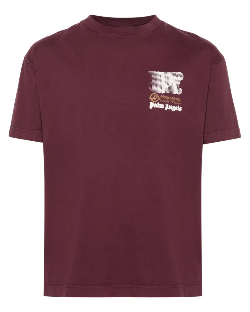 Palm Angels x MoneyGram Haas F1 T-Shirt - Rot Rot
