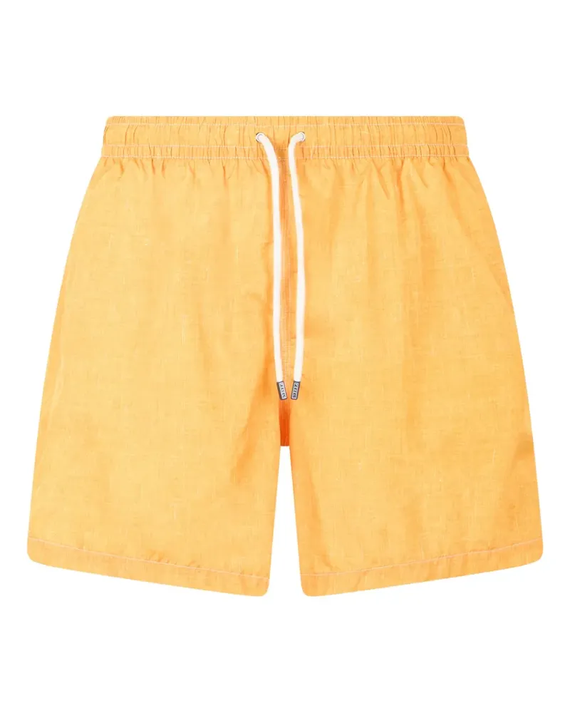 Fedeli drawstring-waist swim shorts - Orange Orange