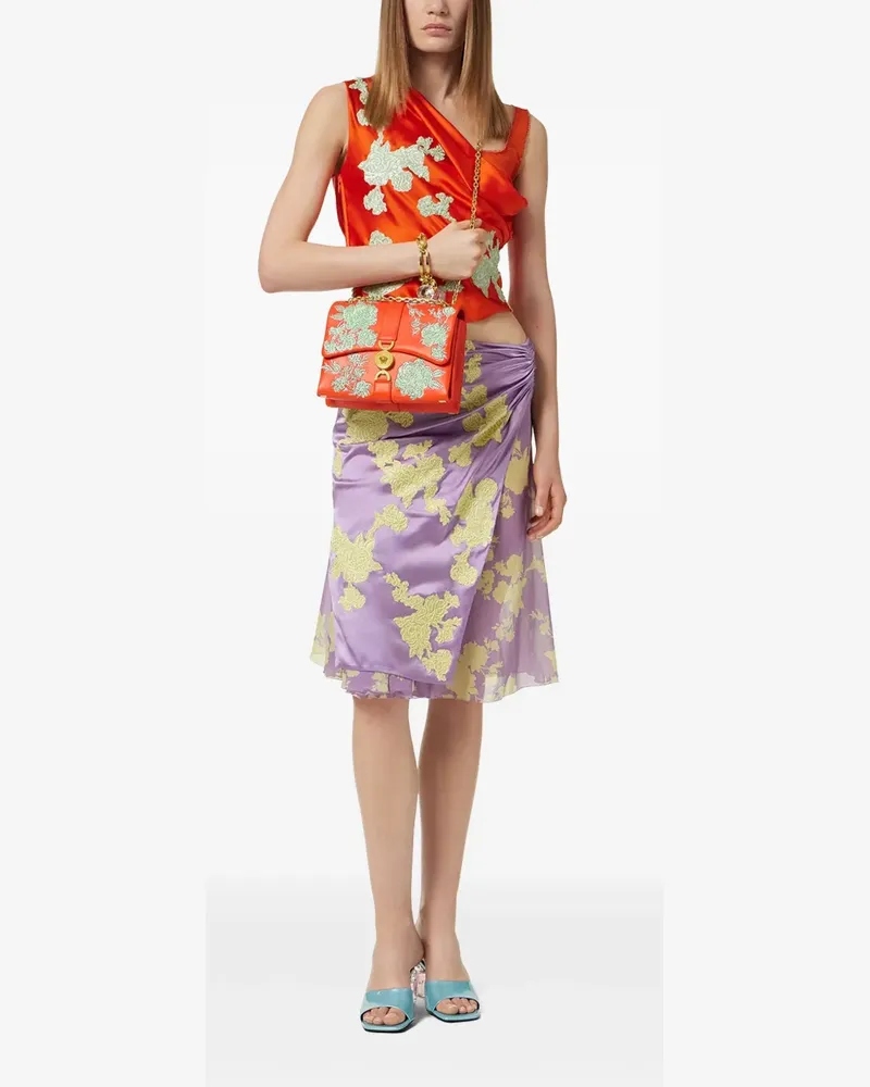 Versace Kleio Schultertasche mit Stickerei - Orange Orange