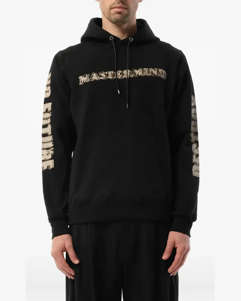 Mastermind Japan logo-print drawstring hoodie - Schwarz Schwarz
