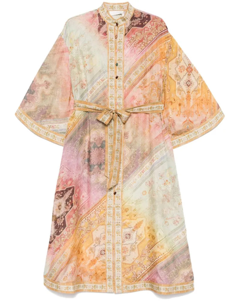 Zimmermann Tallow Midi-Hemdkleid - Grün Grün