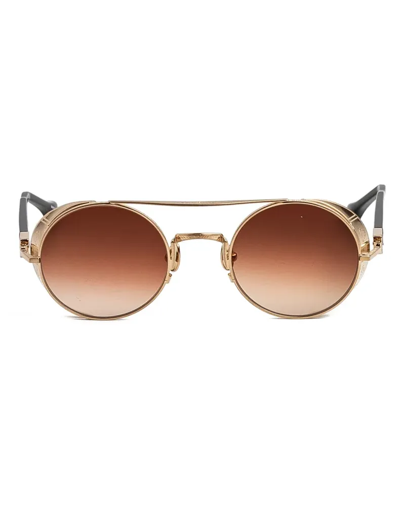 MATSUDA engraved round-frame sunglasses - Gold Gold