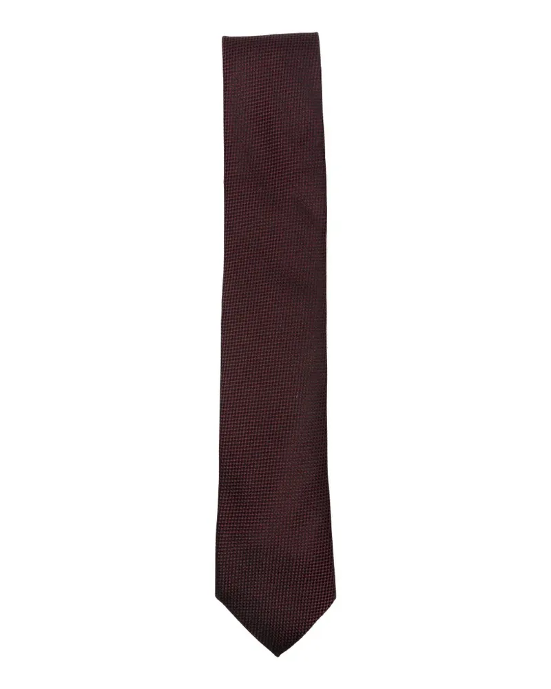 Ermenegildo Zegna Seidenkrawatte mit Mikro-Muster - Violett Violett