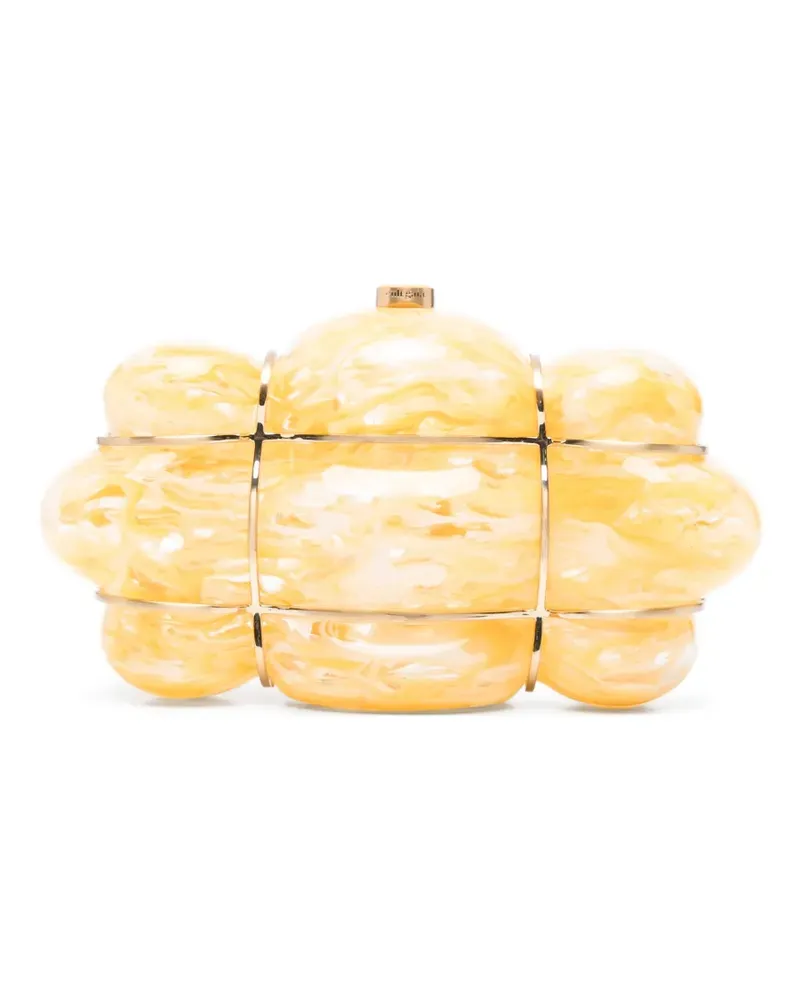 Cult Gaia Bolla Clutch mit Marmor-Effekt - Gelb Gelb