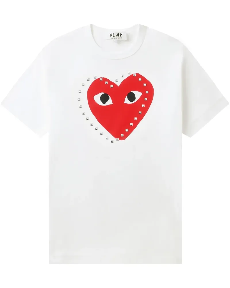 Comme des Garçons T-Shirt mit Herz-Print - Weiß Weiß