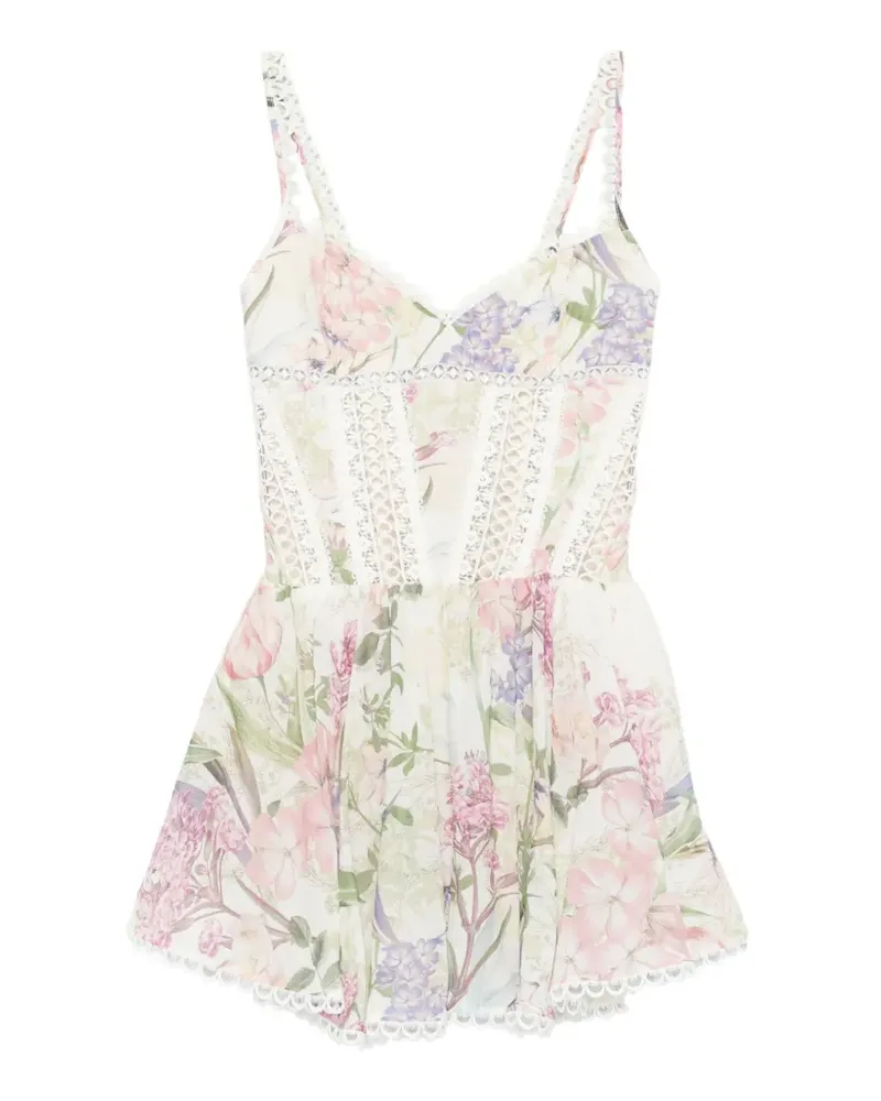 Charo Ruiz Gardenia floral-print mini dress - Nude Nude